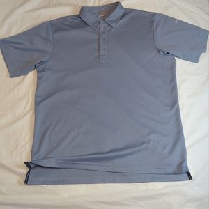 J. Lindeberg Polo Shirt Mens Extra Large Grey/Blue Collared Regular Casual Golf